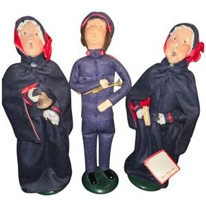 BYERS CHOICE CAROLERS SALVATION‎ ARMY SET 3 Trumpet Tambourine Bell 1993 1994